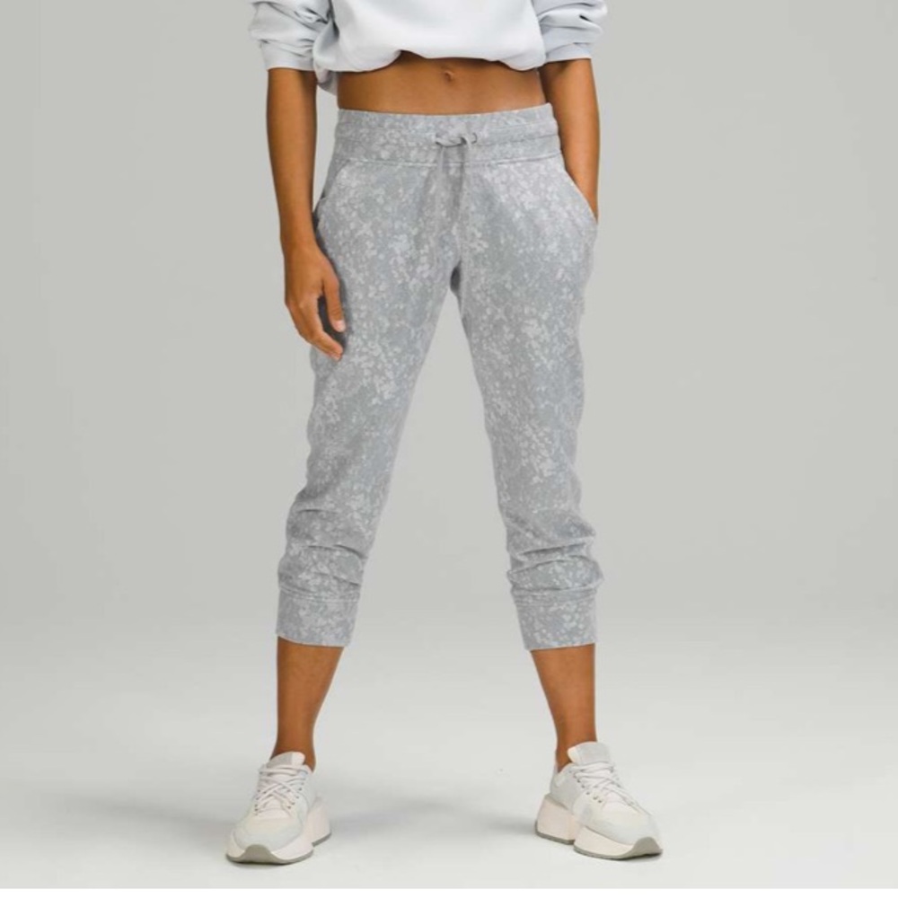 Lululemon Ready to Rulu Jogger Crop Speckle Spritz Jacquard Rhino Grey Silver